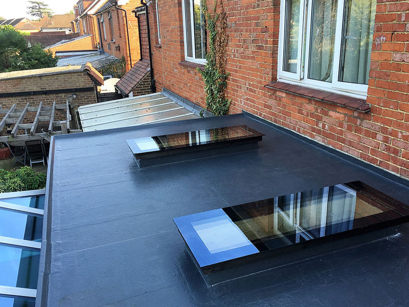 New rooflights and GRP roof in Woodford